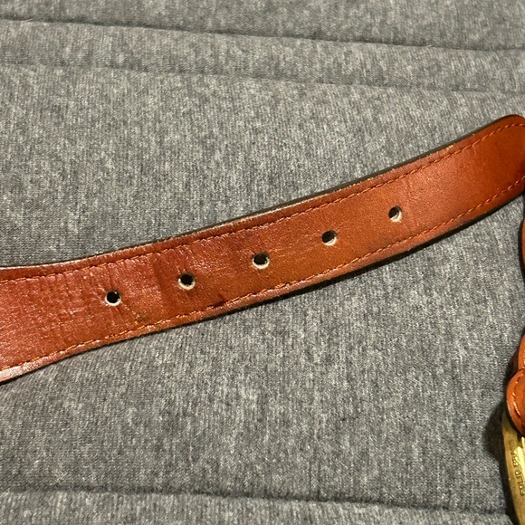 Smathers Branson Mens Needlepoint Bow Tie Belt Navy Blue Leather Fun Casual 36 - Picture 5 of 8